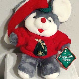 Snowflake Friends Christmas Plush Mouse Toy